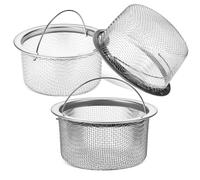 RORPOIR Passoire Fine pour Évier Cuisine en Acier Inoxydable 304 Argenté, Lot de 3 Pièces Rétention des Particules et Construction Robuste, pour Usage Domestique