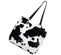 RORPOIR Peluche Paquet à Bandoulière Blanc Femme, Grosse Capacité | Style Mode Élégant, Usage Shopping et Plage, Format Spacieux, pour Amie ou Petite Amie