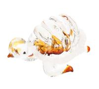 RORPOIR Petit Artisanat de Tortue en Verre Finition Soignée, Décoration de Table Unique et Créative pour Salon ou Chambre