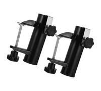RORPOIR Pinces pour Parasol de Terrasse en Acier Noir, Support de Table à Clip Portable Diamètre de Trou 3,8cm, pour Fête Estivale en Extérieur, Lot de 2 Pièces