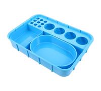 RORPOIR Plateau de Distribution de Remède, Plateau Médical de Distribution, Plastique Bleu, Compartimenté, Empilable Verticalement, pour Tournées et Salles de Perfusion