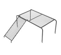 RORPOIR Plateforme de Saut pour Poulets Rutin en Fer Noir avec Support Stable, échelle intégrée, résistante à l'usure, pour poulaillers et Petits Animaux en Plein air