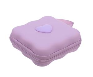 RORPOIR Pochette pour Serviettes Hygiéniques en Eva, Forme Cœur, Lavande, Rangement Portable pour Produits Menstruels, pour Adolescentes et Femmes, pour Paquet à Main, Tiroirs et Bureaux