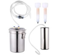 RORPOIR Pompe sous Vide Électrique pour Chèvre et Mouton Machine à Traire Électrique Domestique avec Seau Acier Inoxydable et Pompe à Aspiration pour Traite de Lait Eu Plug
