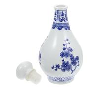 RORPOIR Pot à Saké en Céramique Bleu Blanc 1 Jin Bouteille Scellée de Stockage pour Vin de Riz, Spiritueux et Eau Potable, 1 Pièce Décorative Cuisine et Bar, Rangement Couleur Aléatoire