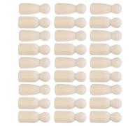 RORPOIR Poupée en Bois Inachevée 80 Pièces, Taille 45 Mm, Bois, Surface Lisse Prête à Peindre, Pour Activités Créatives Enfants