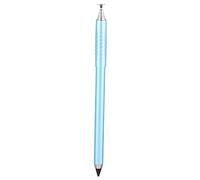 RORPOIR Stylet Capacitif Tactile Deux-en-écriture et Dessin, Stylo Pratique Portable, Embout Disque Haute Sensibilité, Couleur Bleue, Compatible Tablettes et Smartphones