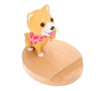 RORPOIR Support De Téléphone en Bois Portable en Forme De Chien pour Bureau Et Maison, Décoratif, Base Ronde Stable, Adapté à La Plupart des Smartphones, Utilisation Polyvalente