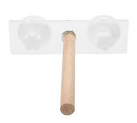 RORPOIR Support pour Oiseaux Ventouse Perchoir à Oiseaux en Bois Naturel 20 Cm Résistant aux Morsures pour Perroquets Accessoire Compact Quotidien