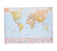 RORPOIR Tableau Carte du Monde sans Cadre en Toile, Déco Murale | Couleurs Vives, Style Simple, Cuisine et Entrée, pour Bureaux et Passionnés de Géographie
