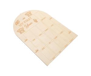 RORPOIR Tableau de Présentation Bois pour Photos Mensuelles Fille Panneau Annonce Naissance Accessoires Photo Polyvalents Cadeau Fête Prénatale et Premier Anniversaire