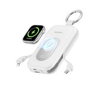 RORRY Banque d'alimentation, 20 000 mAh, 30 W, PD Charge Rapide, Chargeur Portable avec 2 câbles intégrés, Batterie Externe pour téléphone Portable avec Porte-clés, Essentiel de Voyage pour iPhone