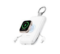 RORRY Chargeur Portable, Batterie Externe 10000mAh PD 20W Charge Rapide avec Câbles Intégrés, Batterie de Voyage pour iPhone 17/16/15/14/13/12 et Apple Watch Ultra/11/10/9/8/7/6/5, Blanc