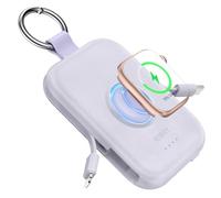 RORRY CharmGo Batterie Externe 5000mAh Power Bank avec 2 Câbles Intégrés