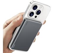 RORRY Pour Magsafe Power Bank, 5000mAh PD 18W 8.6mm Ultra Mince Magnétique Powerbank, USB C & Out Wireless Portable Charger Compatible avec iPhone 16 Pro Max 15 Pro 14 13 et Samsung