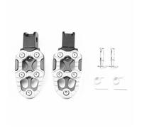 RORVECQ 1 Paire Repose-pieds réglables universels en alliage d'aluminium Pour Moto Pour Scooter Pour ATV Pour VAE Multi Color(BLANC)