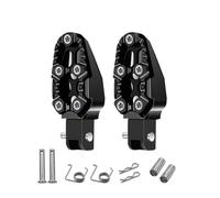 RORVECQ 1 Paire Universelle Alliage d'Aluminium Pédales Réglables d'Angle Pour Moto Scooter ATV VAE Repose-Pieds(NOIR)