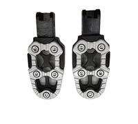 RORVECQ 1 Paire Universelle Alliage d'Aluminium Pédales Réglables d'Angle Pour Moto Scooter ATV VAE Repose-Pieds(Gray)