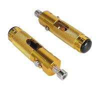 RORVECQ 2 Pièces M8 Universel Repose Pieds Pliables Pour Moto Repose Pieds Pédales Arrière CNC Aluminium Pièce Moto(Or)