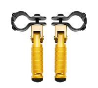 RORVECQ 2Pcs Repose-pieds Universel 8MM Pédales Pliantes À 90 Degrés Pièces Moto Repose-pieds Arrière Patins(Or)