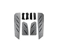 RORVECQ Accessoires Moto Repose-pieds Pour NSS Pour Forza 350 Pourza350 Repose-pieds Modifiés Anti-dérapants Alliage D'aluminium Plaque Pédale(Titane)