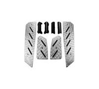 RORVECQ Accessoires Moto Repose-pieds Pour NSS Pour Forza 350 Pourza350 Repose-pieds Modifiés Anti-dérapants Alliage D'aluminium Plaque Pédale(Argenté)