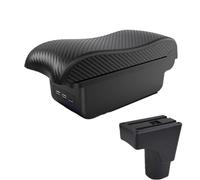 RORVECQ Accoudoir Central Universel Avec Interface USB Pour Datsun GO Pour GO Plus Accessoire D'intérieur De Voiture(B2 ligne noire 3USB)
