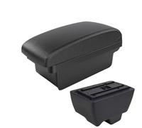 RORVECQ Accoudoir Central Universel Pour Voiture Pour Mahindra Pour Bolero Boîte De Rangement Porte-gobelet Accessoires De Modification(Ligne noire A2 Pas d'USB)