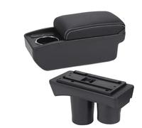 RORVECQ Accoudoir Citroën C2 C3 Boîte De Rangement Pour Accoudoir De Voiture Porte-gobelet Aménagement Intérieur(B3 Noir blanc 6USB)
