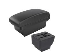 RORVECQ Accoudoir Pour MAZDA 2 Accoudoir Pour MAZDA 2 Demio Boîte D'accoudoir Auto Pièces Retrofit Boîte De Rangement(Ligne noire A2 Pas d'USB)