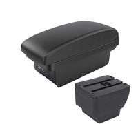 RORVECQ Accoudoir Pour MAZDA 2 Accoudoir Pour MAZDA 2 Demio Boîte D'accoudoir Auto Pièces Retrofit Boîte De Rangement(B2 ligne noire 3USB)