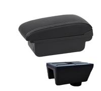 RORVECQ Accoudoir Pour Seat Pour Ibiza Pour Ibiza MK4 IV 6J 2008 2009 2010 2011-2017 Design Intérieur Console Auto Boîte De Rangement Accoudoir(C3 Noir blanc SANS USB)
