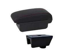 RORVECQ Accoudoir Pour Seat Pour Ibiza Pour Ibiza MK4 IV 6J 2008 2009 2010 2011-2017 Design Intérieur Console Auto Boîte De Rangement Accoudoir(B1 Noir rouge 3USB)