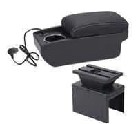 RORVECQ Accoudoir Universel Pour Voiture Boîte D'Accoudoir Modèle Universel Accessoire Auto Boîte De Rangement Auto Modification Intérieur Pièces Retrofit(A3 Charge rapide)