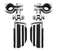 RORVECQ Bars motorcycles Repose-Pieds Support de Montage Fixation Autoroute Repose-Pieds Pour Harley Pour Road Pour King Pour Street Pour Glide Pour Softail(Chrome,ENSEMBLE)