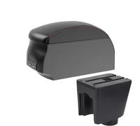 RORVECQ Boîte Centrale À Accoudoir Avec USB Pour C&hevrolet Pour Aveo T200 T250 T255 Boîte De Rangement De Console Centrale(A1 Black Red single)