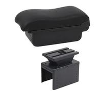 RORVECQ Boîte D'accoudoir Auto Pour Renault Pour Clio 5 Boîte D'accoudoir Pour Captur Pour Clio5 Rangement Console Centrale Accoudoir Cuir(Ligne noire B2)