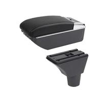 RORVECQ Boîte D'accoudoir Boîte De Rangement Retrofit Accessoires Auto Pour Renault Pour Sandero Stepway Boîte D'accoudoir(C2 ligne noire 7USB)