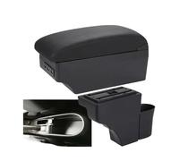 RORVECQ Boîte D'accoudoir Central Pour N&issan Pour NOTE Accoudoir Auto Détails Intérieurs Pièces De Rétrofit Boîte De Rangement Cendrier(A2 Black line 7 USB)