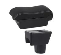 RORVECQ Boîte D'accoudoir Central Pour N&issan Pour Terrano 3 2010-2018 Boîte D'accoudoir Auto Boîte D'accoudoir Auto Surface Incurvée(B white line 3USB)
