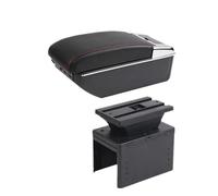 RORVECQ Boîte D'accoudoir Centrale Universelle Modèle Universel De Boîte D'accoudoir Accessoires Auto Boîte De Rangement Support Bras(C1 ligne rouge 7USB)