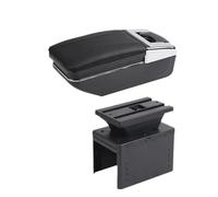 RORVECQ Boîte D'accoudoir Centrale Universelle Modèle Universel De Boîte D'accoudoir Accessoires Auto Boîte De Rangement Support Bras(Ligne noire A2 Pas d'USB)