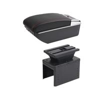 RORVECQ Boîte D'accoudoir Centrale Universelle Modèle Universel De Boîte D'accoudoir Accessoires Auto Boîte De Rangement Support Bras(D1 ligne rouge 7USB)