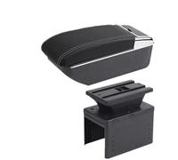 RORVECQ Boîte D'accoudoir Centrale Universelle Modèle Universel De Boîte D'accoudoir Accessoires Auto Boîte De Rangement Support Bras(Ligne blanche B3 PAS d'USB)