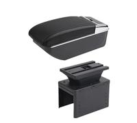 RORVECQ Boîte D'accoudoir Centrale Universelle Modèle Universel De Boîte D'accoudoir Accessoires Auto Boîte De Rangement Support Bras(Ligne noire B2 SANS USB)