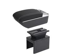 RORVECQ Boîte D'accoudoir Centrale Universelle Modèle Universel De Boîte D'accoudoir Accessoires Auto Boîte De Rangement Support Bras(D3 ligne blanche 7USB)