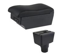 RORVECQ Boîte D'accoudoir Pour F&ord Pour Ecosport 2018 2019 2020 2021 Accoudoir Cuir Console Centrale Stockage USB Accessoire Auto(Ligne noire E2)