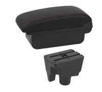 RORVECQ Boîte D'accoudoir Pour Toyota Pour Aqua 2017-2022 Accoudoir Auto Cuir Accoudoir Central Console Centrale Stockage USB(Ligne rouge B1)