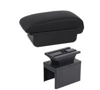 RORVECQ Boîte D'accoudoir Universelle Pour Voiture Accoudoir Universel Accessoires Auto Boîte De Rangement Pièces Retrofit Réduction Fatigue(B2 ligne noire 3USB)