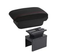 RORVECQ Boîte D'accoudoir Universelle Pour Voiture Accoudoir Universel Accessoires Auto Boîte De Rangement Pièces Retrofit Réduction Fatigue(A1 Noir rouge SANS USB)